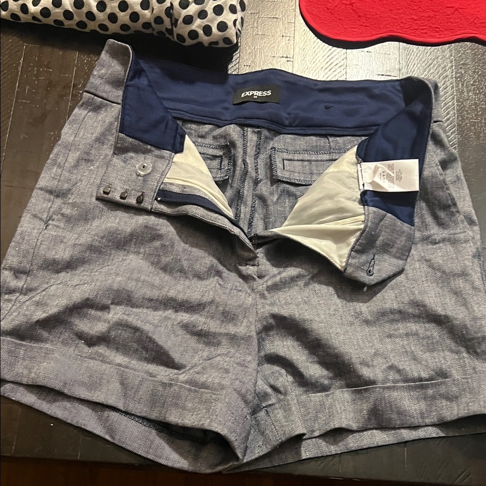 Express Men's Heather Gray Flat Front Shorts